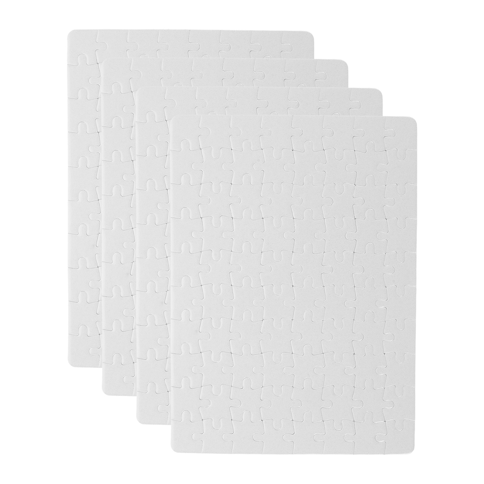 Puzzle Blank White - 4 листа белых заготовок для пазлов,