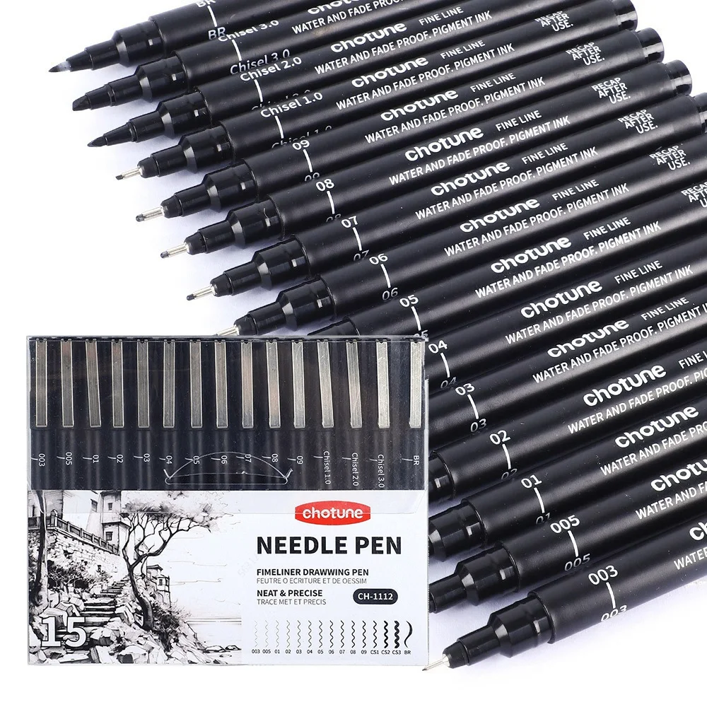 Черные микроручки, 15 размеров – обзор и цена Copic Marker Sketch