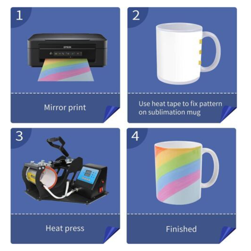 Керамические кружки HTVRONT дл – обзор и цена Sublimation Mug White