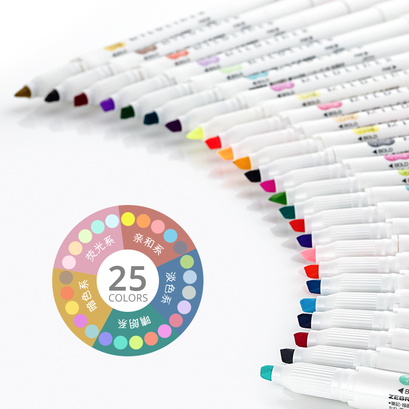 Текстовый маркер Zebra, двусто – обзор и цена Zebra Pen Mildliner